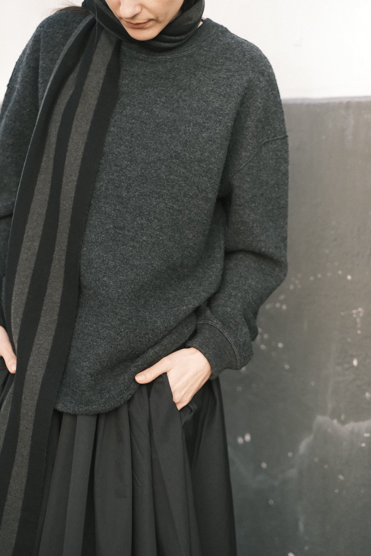 Boiled Wool Keepsake Jumper - FW25 - Charcoal
