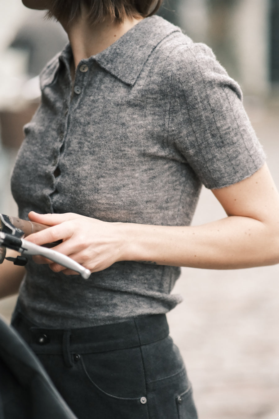 Collared Short Sleeves - FW25 - Heathered Gray