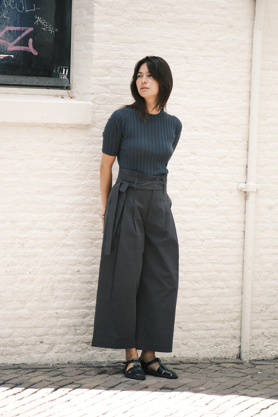 Paper-Bag Pleated Trouser - SS26 - Navy