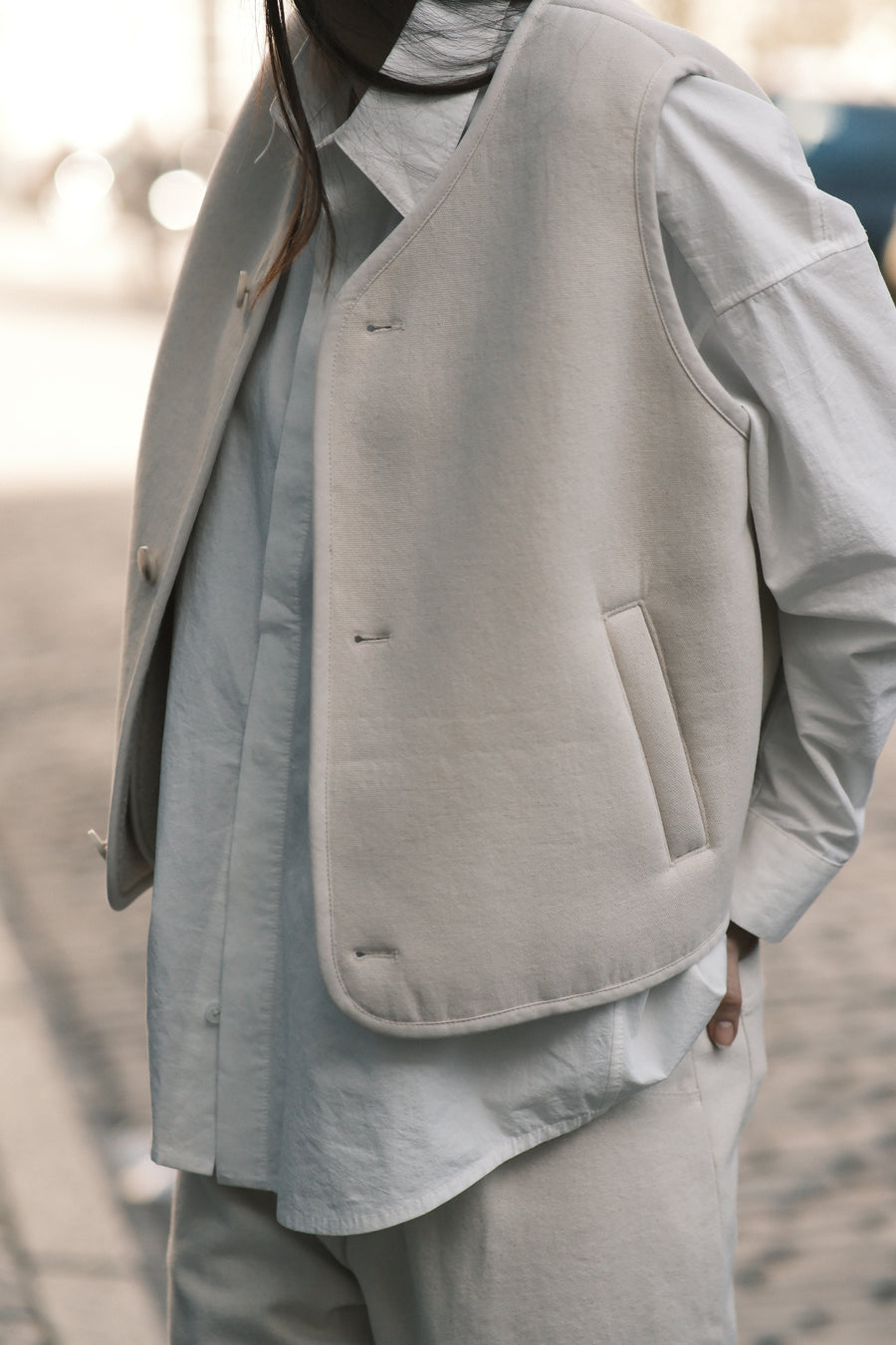 Double Faced Canvas Vest - FW25 - Off-White