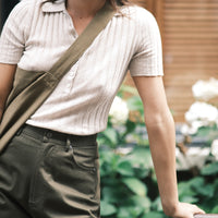 Collared Short Sleeves - SS26 - Speckle Beige