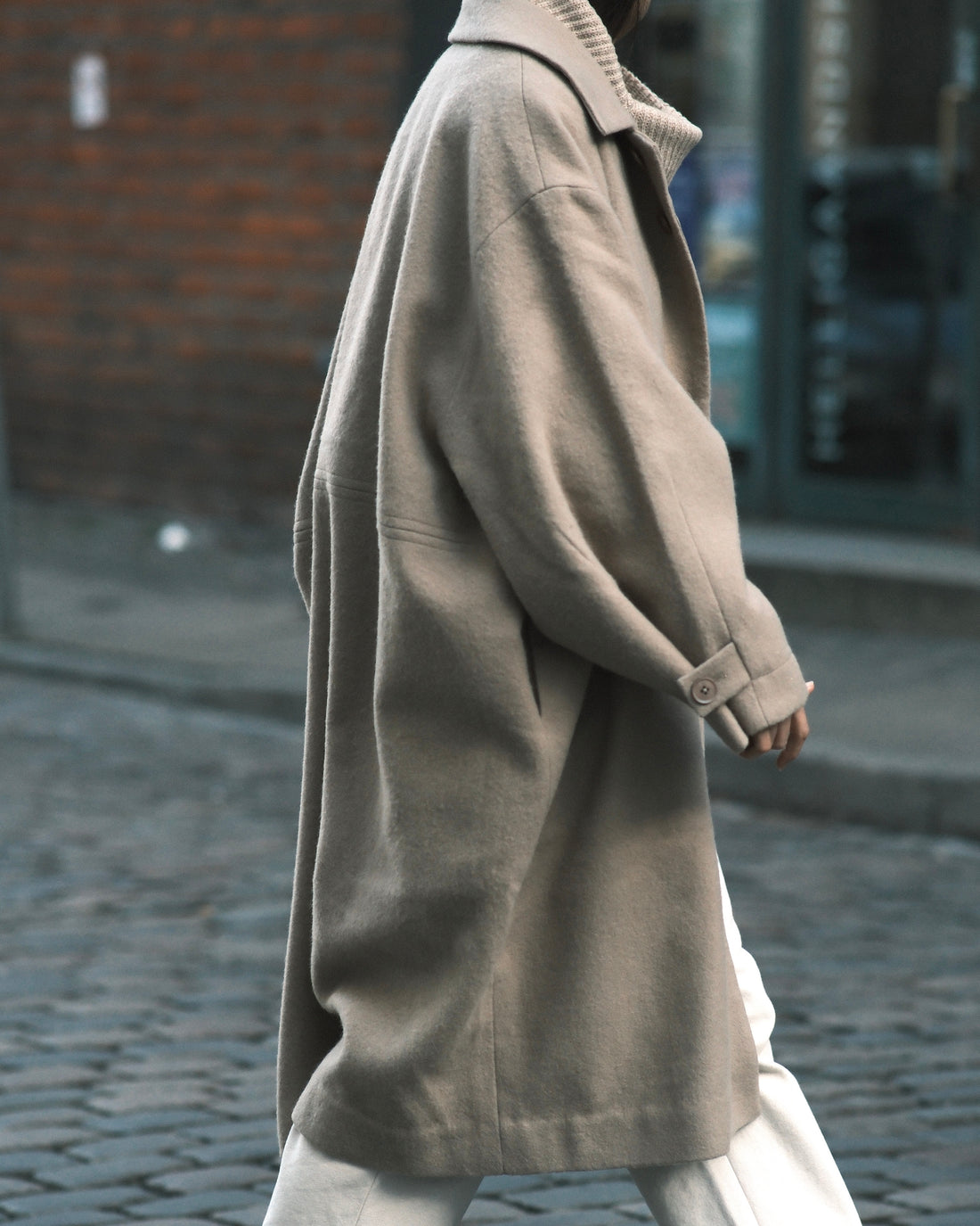 Cuffed Wool Coat - FW25 - Desert Sand