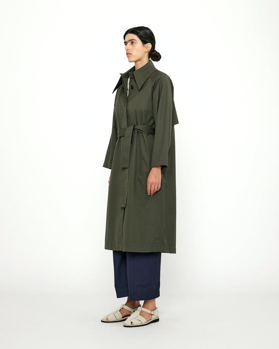 Spring Trench Overcoat - SS24 - Olive