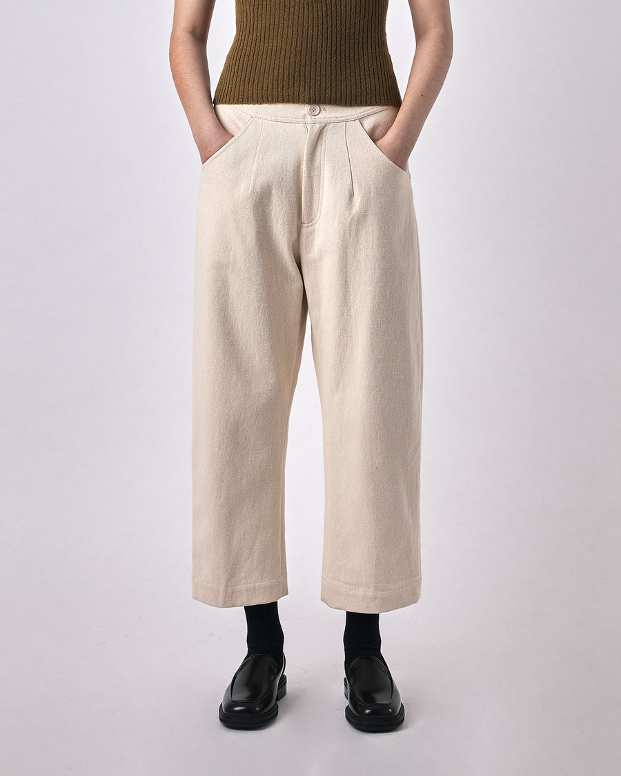 Signature Curve Legged Trouser - Heavy Canvas Edition - Off-White