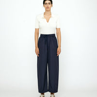 Elastic Straight-Legged Trouser - SS24 - Navy