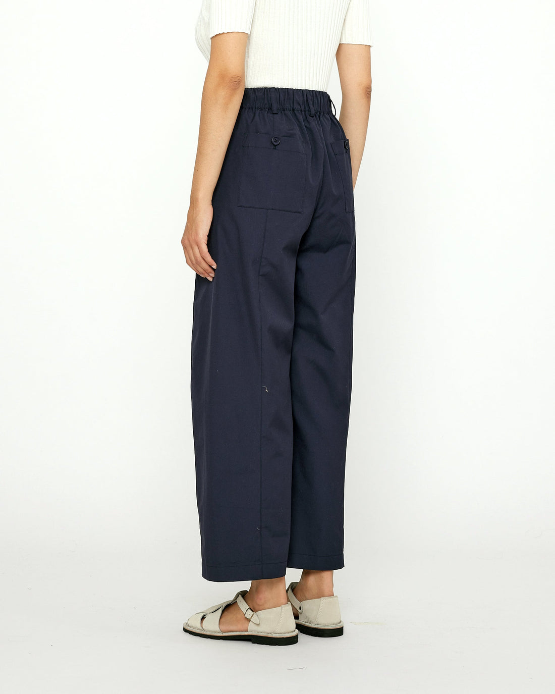 Elastic Straight-Legged Trouser - SS24 - Navy