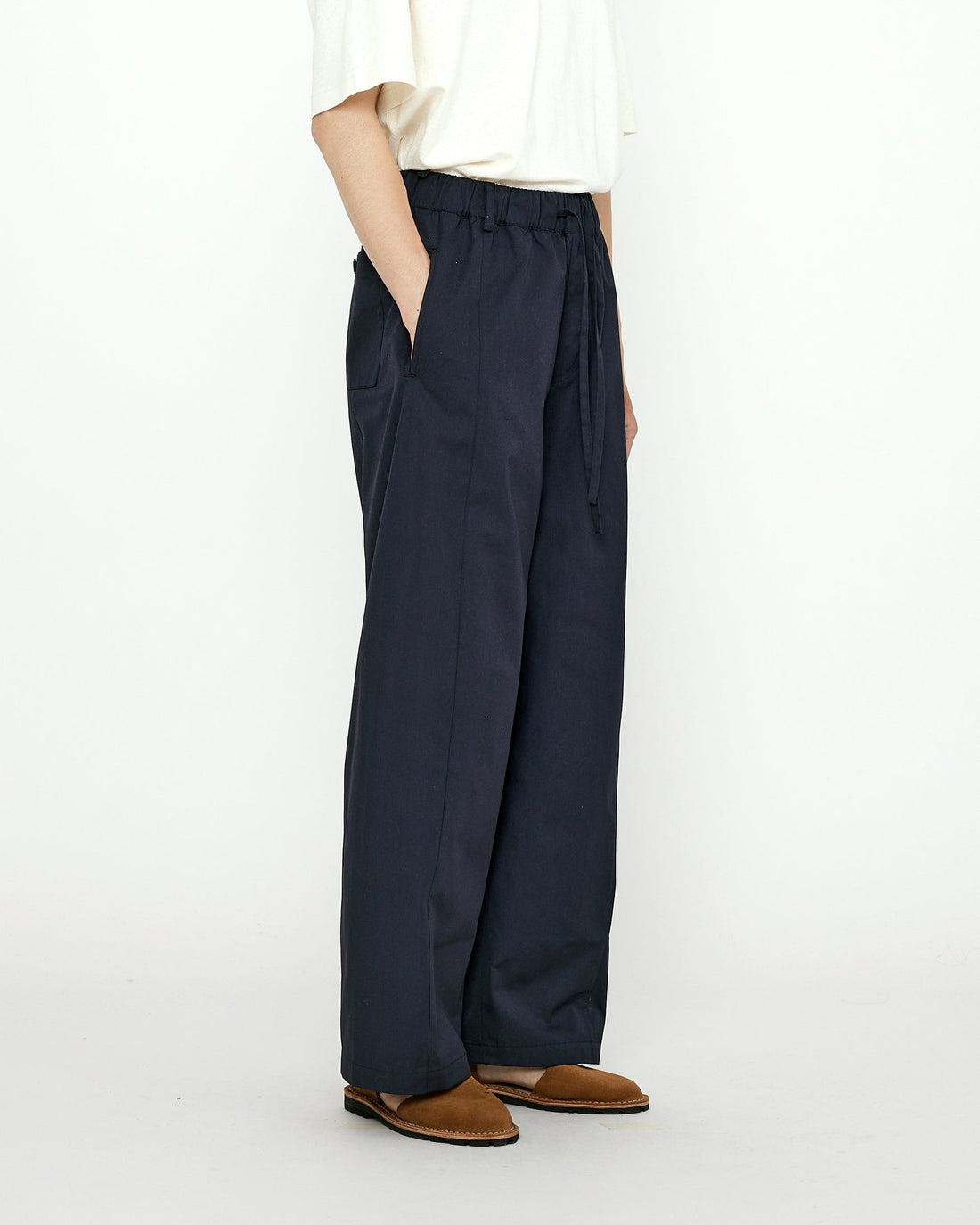 Elastic Straight-Legged Trouser - SS24 - Navy