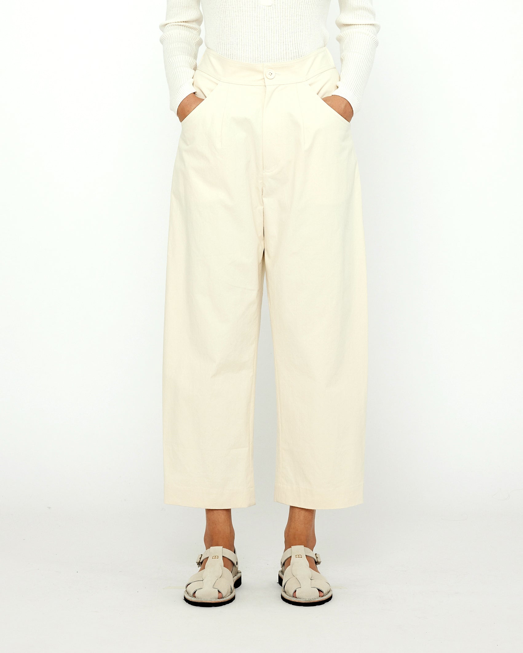 Signature Curve Legged Trouser - Cotton Edition - Off-White