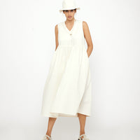 Papery V-Neck Dress - SS24 - Off-White