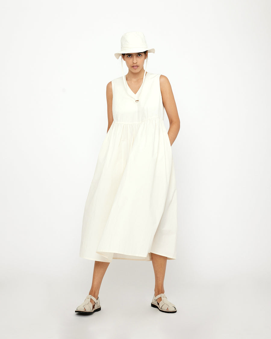 Papery V-Neck Dress - SS24 - Off-White