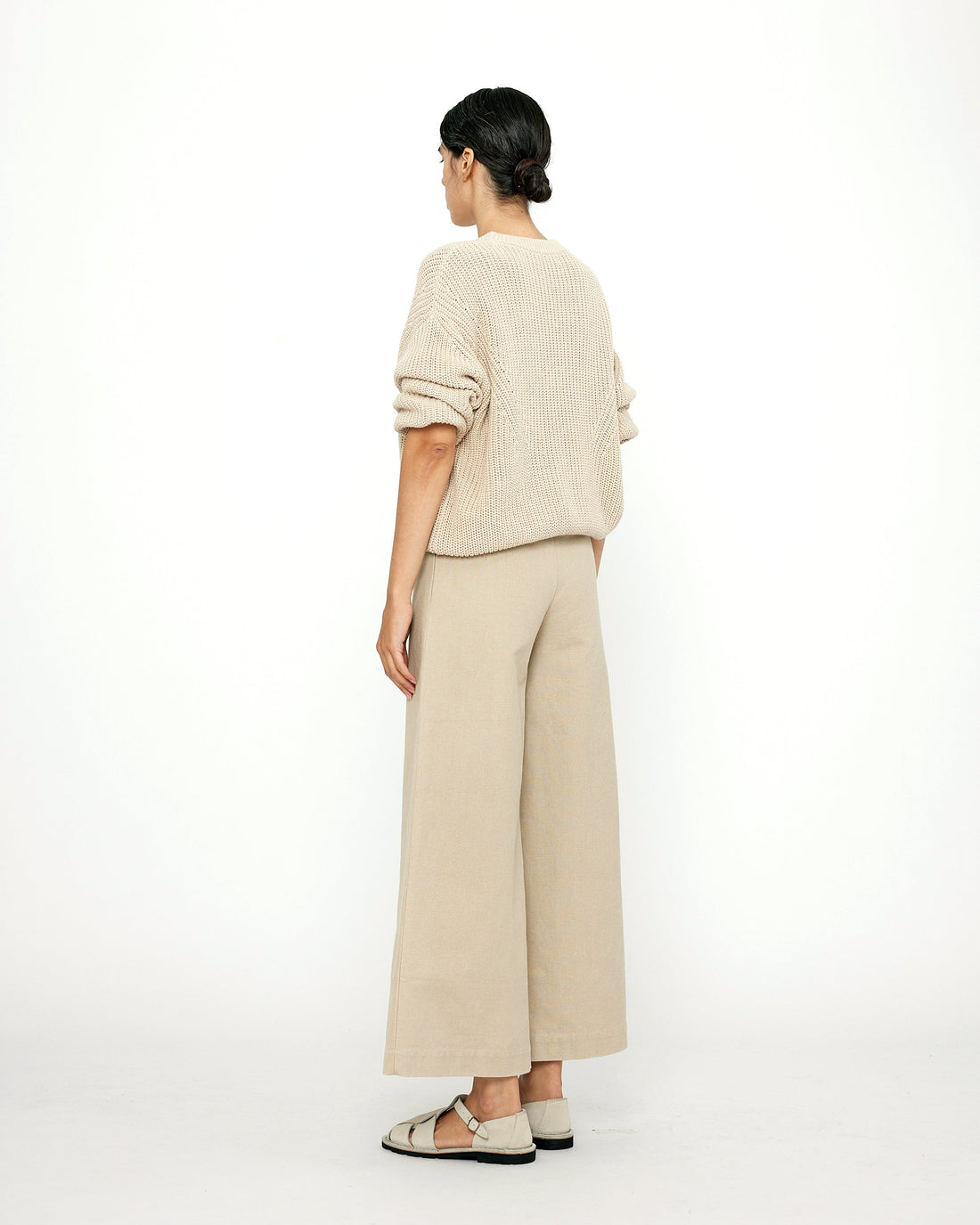 Signature Poet Sleeves Sweater - Sand Beige