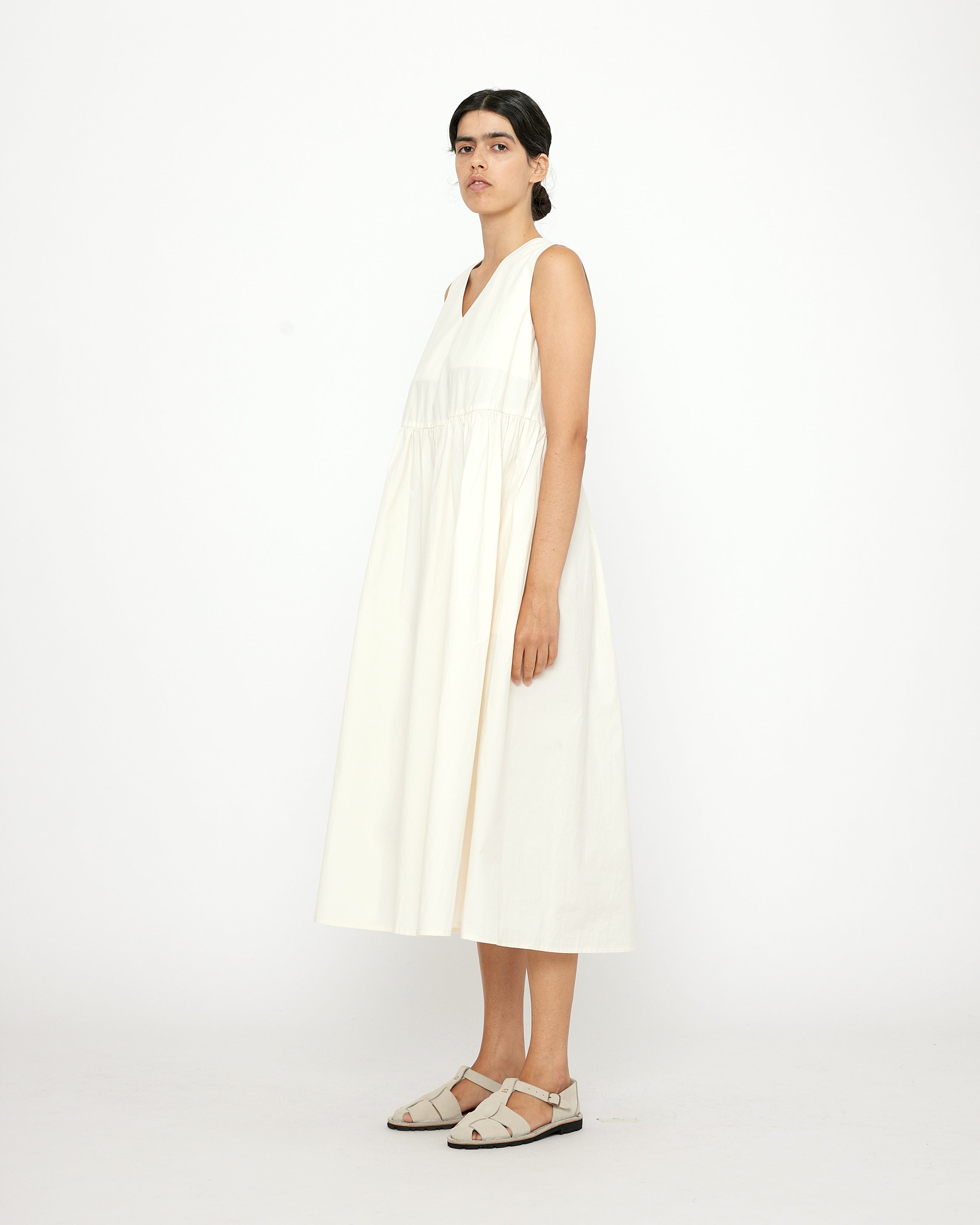 Papery V-Neck Dress - SS24 - Off-White