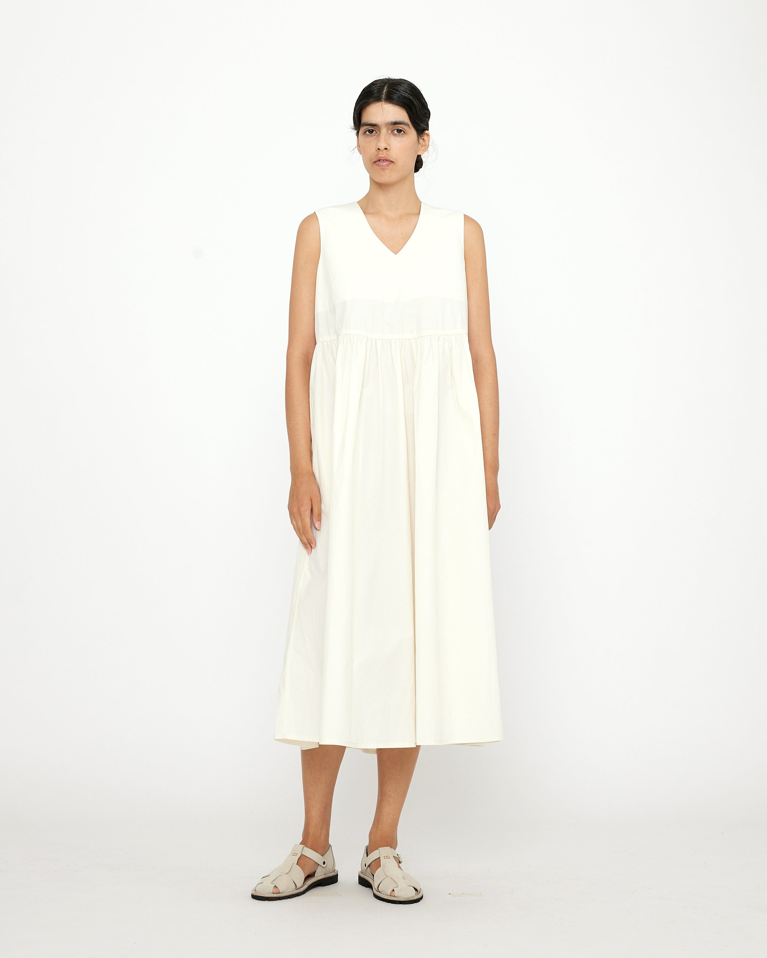 Papery V-Neck Dress - SS24 - Off-White