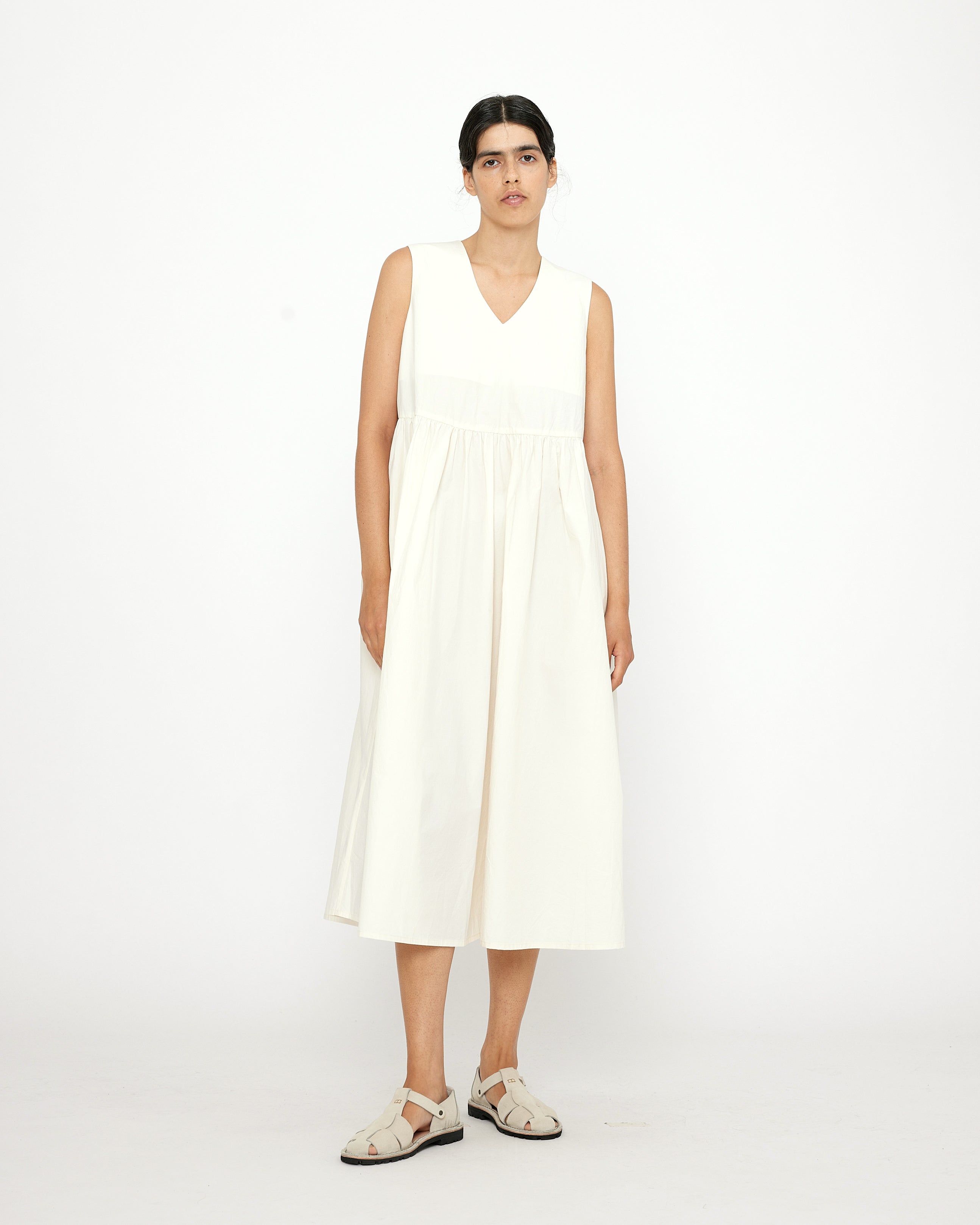 Papery V-Neck Dress - SS24 - Off-White