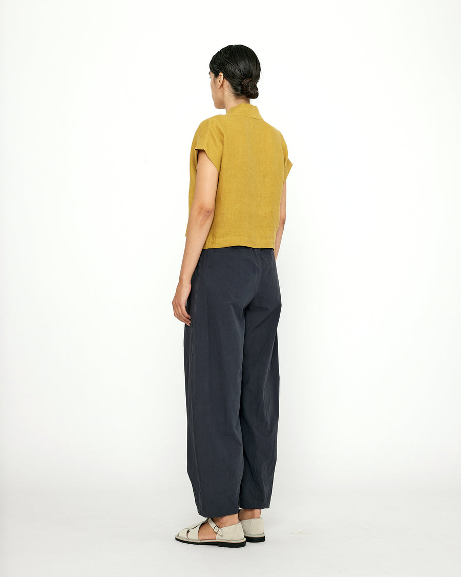 V-Neck Panel Top - SS24 - Mustard