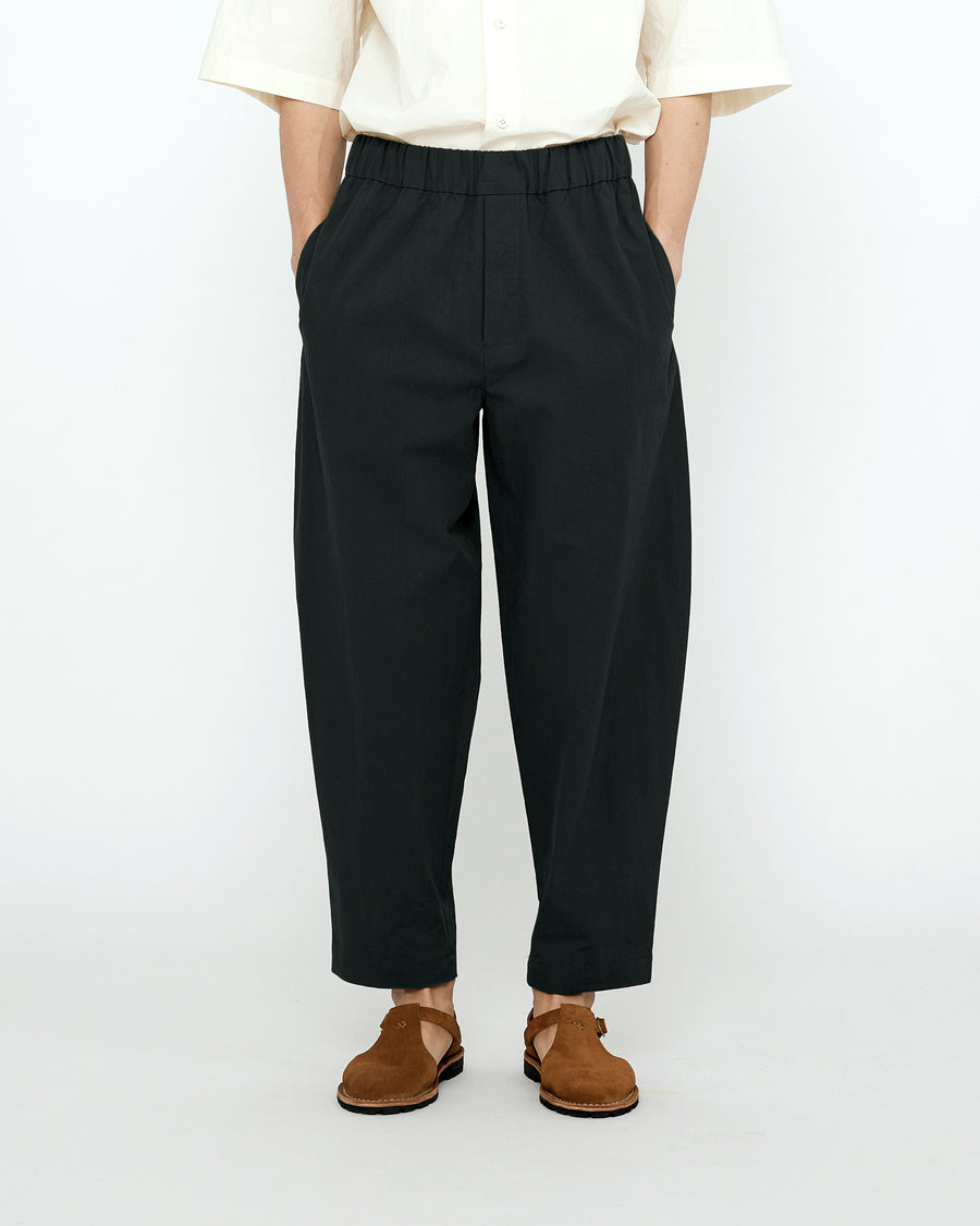 Signature Elastic Pull-Up Trouser - Cotton Edition - Black