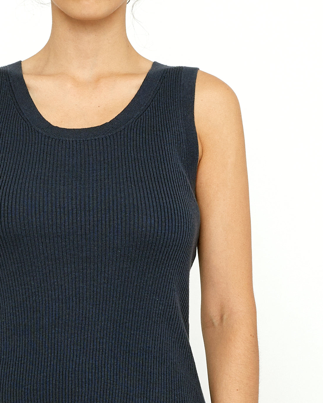 Linen Scoop Neck Knit Tank - SS24 - Color Options