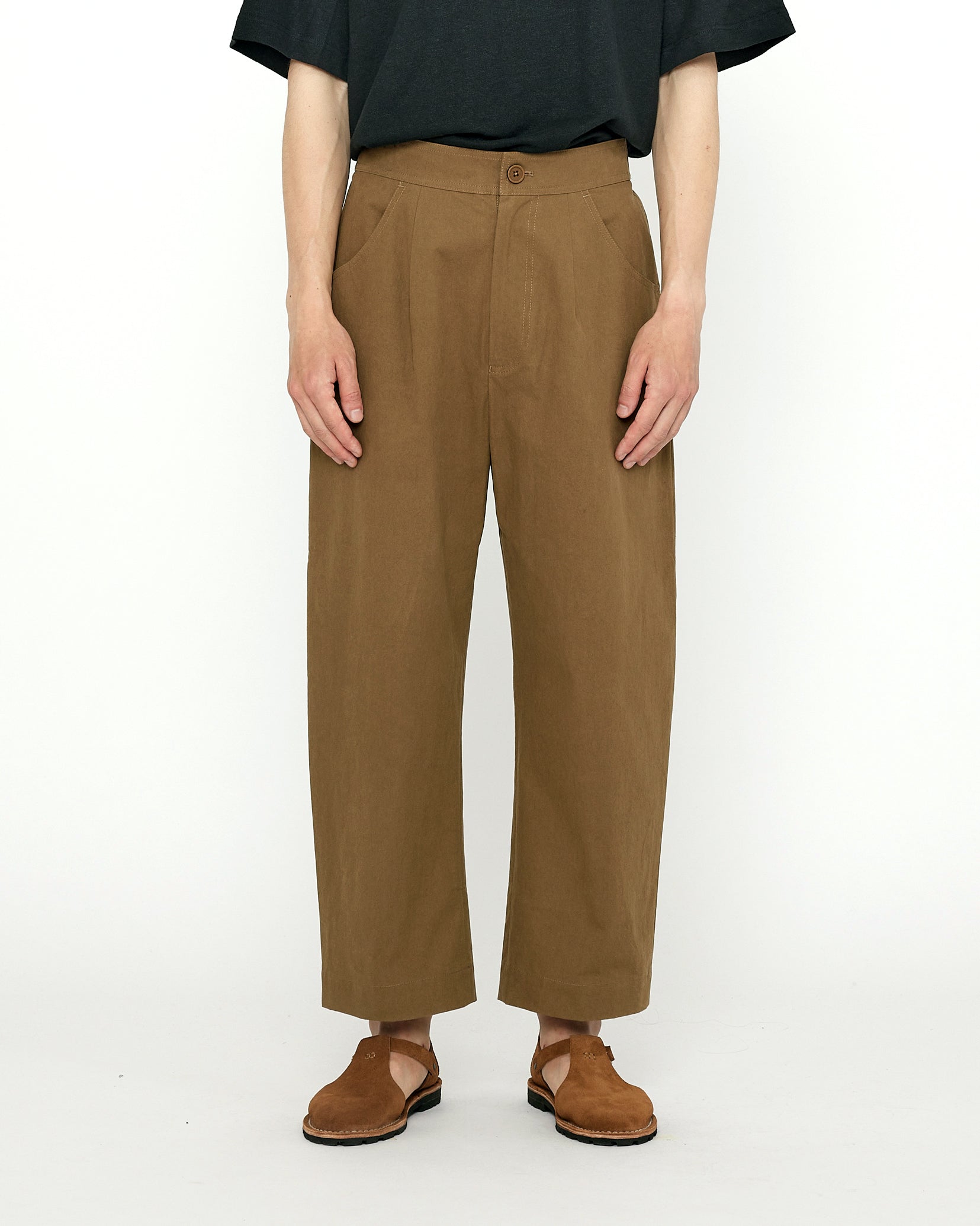 Signature Curve Legged Trouser - Cotton Edition - Brown
