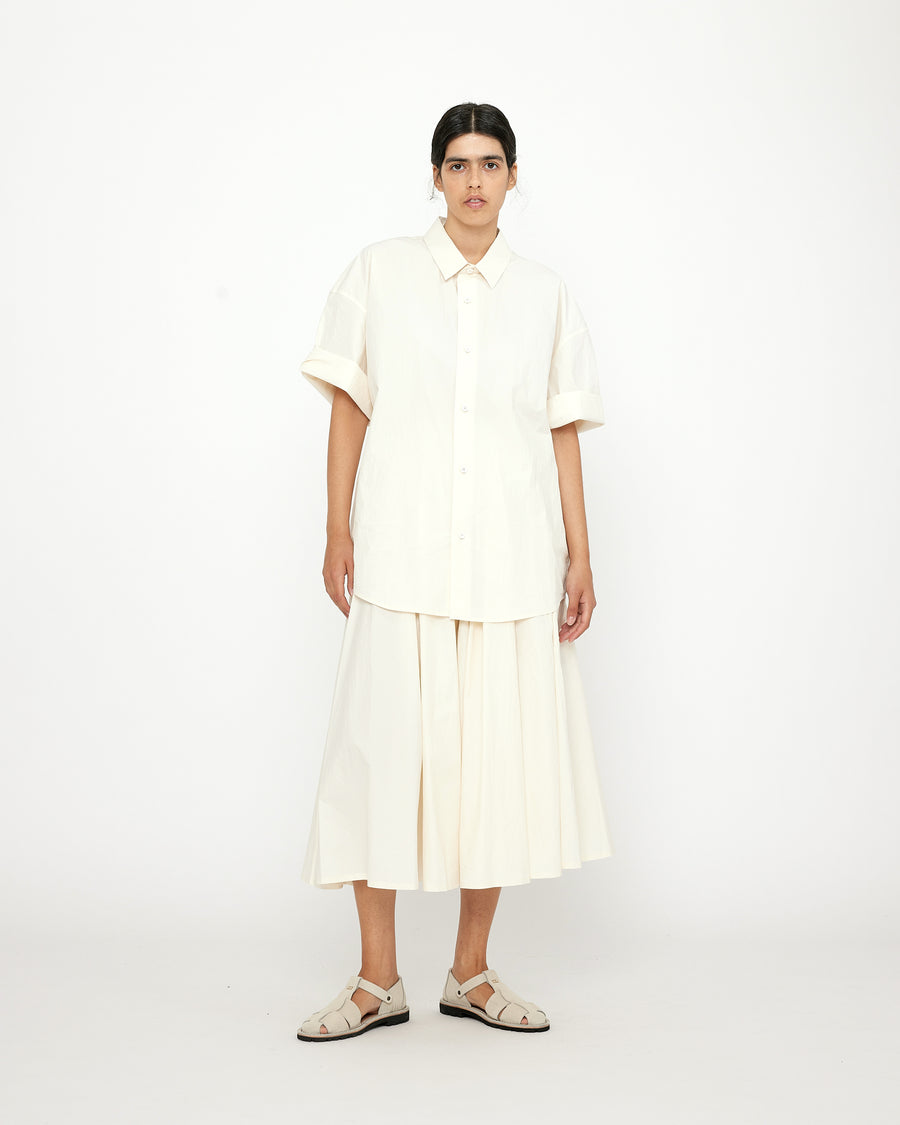 Papery Oversized Men's Short Sleeves - SS24 - Off-White