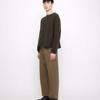 Sand-Washed Tailored Curve Legged Trouser - FW24 - Washed Walnut