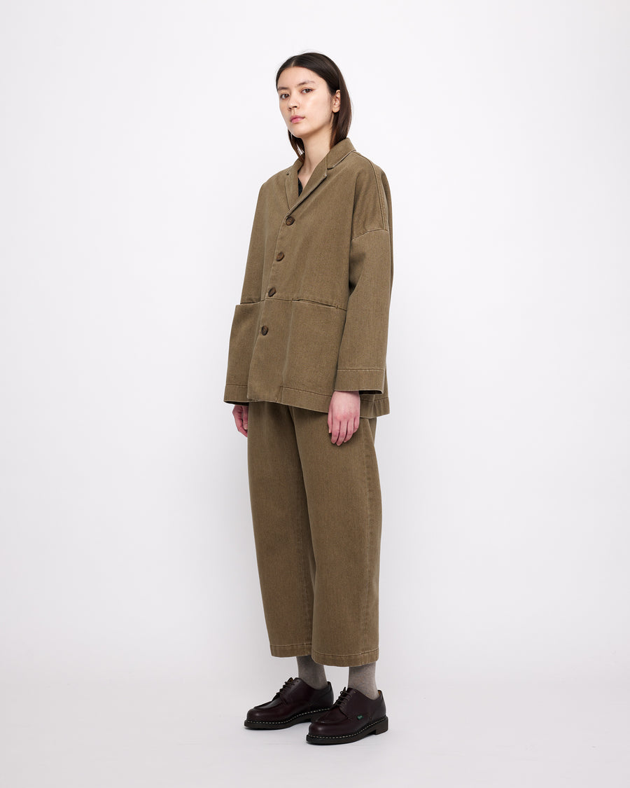 Sand-Washed Blazer Coat - FW24 - Washed Walnut