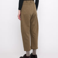 Sand-Washed Tailored Curve Legged Trouser - FW24 - Washed Walnut