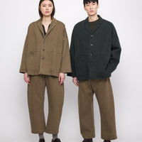 Sand-Washed Blazer Coat - FW24 - Washed Black