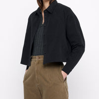 Signature 3/4 Cropped Shirt - Heavy Canvas Edition - Black