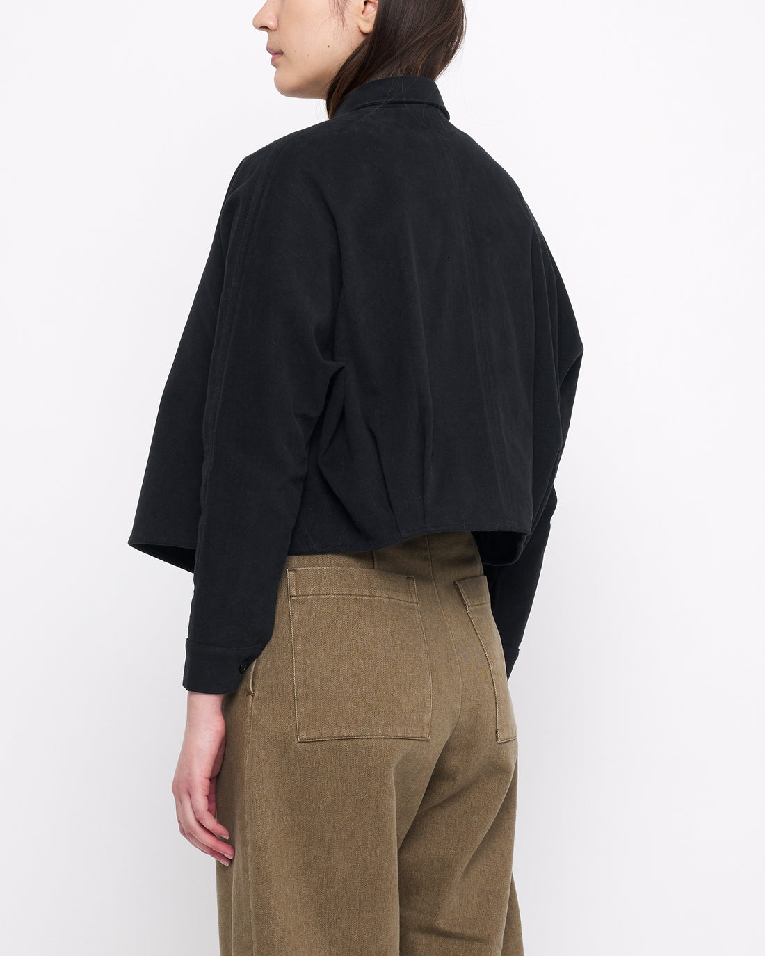 Signature 3/4 Cropped Shirt - Heavy Canvas Edition - Black