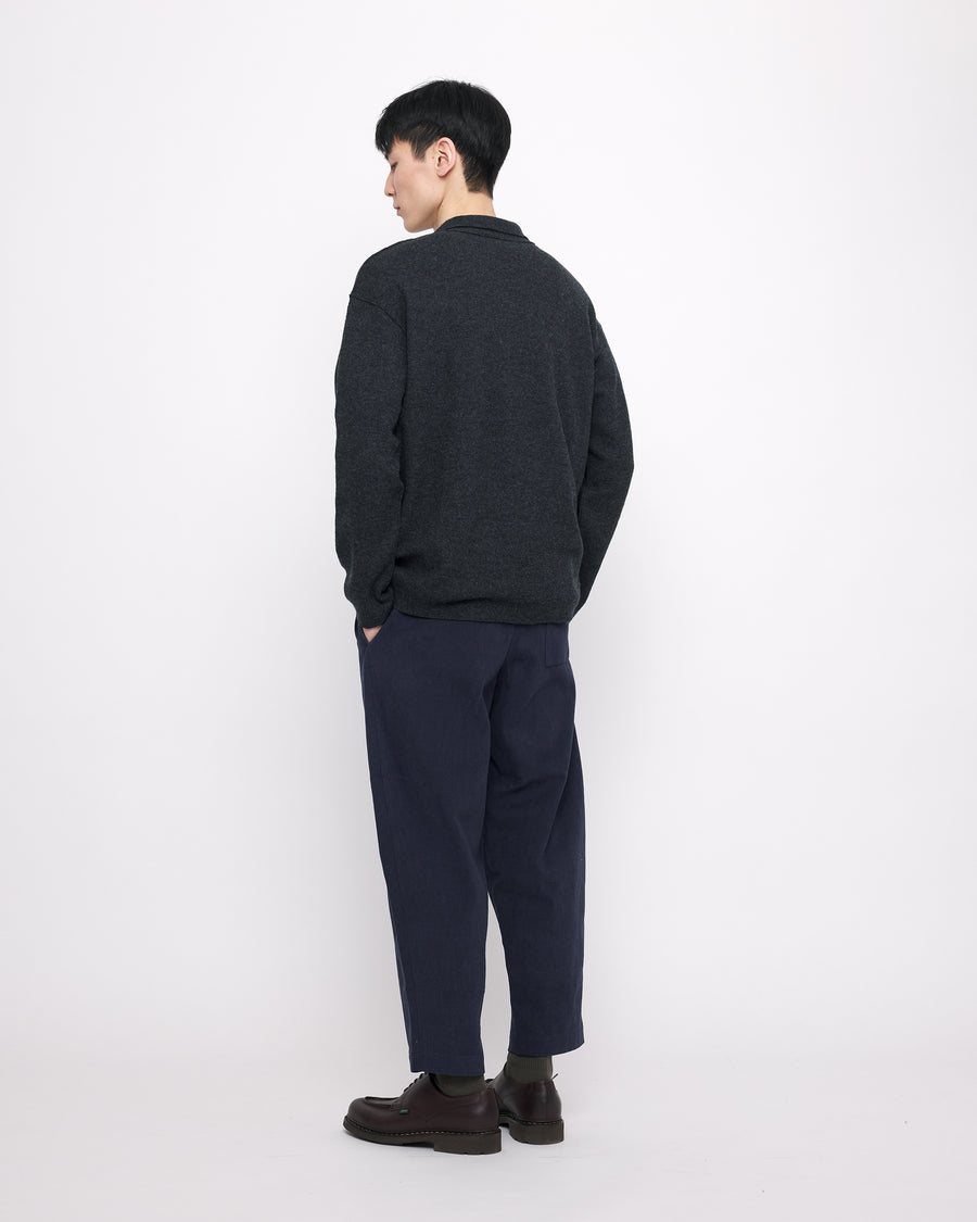 Signature Elastic Pull-Up Trouser - Heavy Canvas Edition - Navy