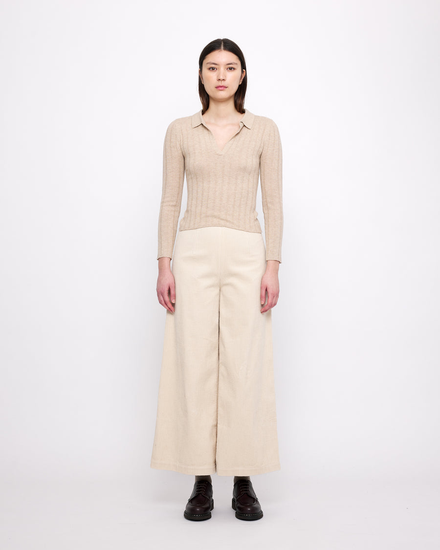 Yak V-Neck Long Sleeves - FW24 - Desert Sand