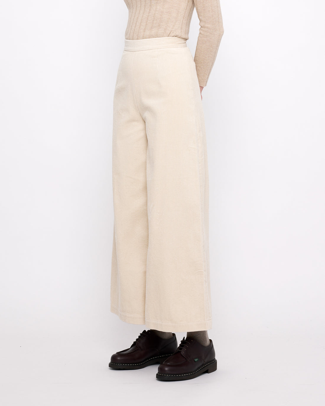 Classic Wide-Legged Trouser - Corduroy Edition - FW24 - Pearl