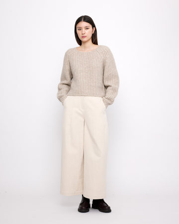 Chunky Cropped Sweater - FW24 - Light Taupe