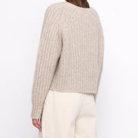 Chunky Cropped Sweater - FW24 - Light Taupe