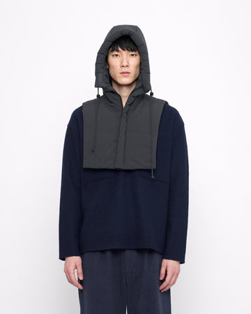 Hooded Vest - FW24 - Navy Gray