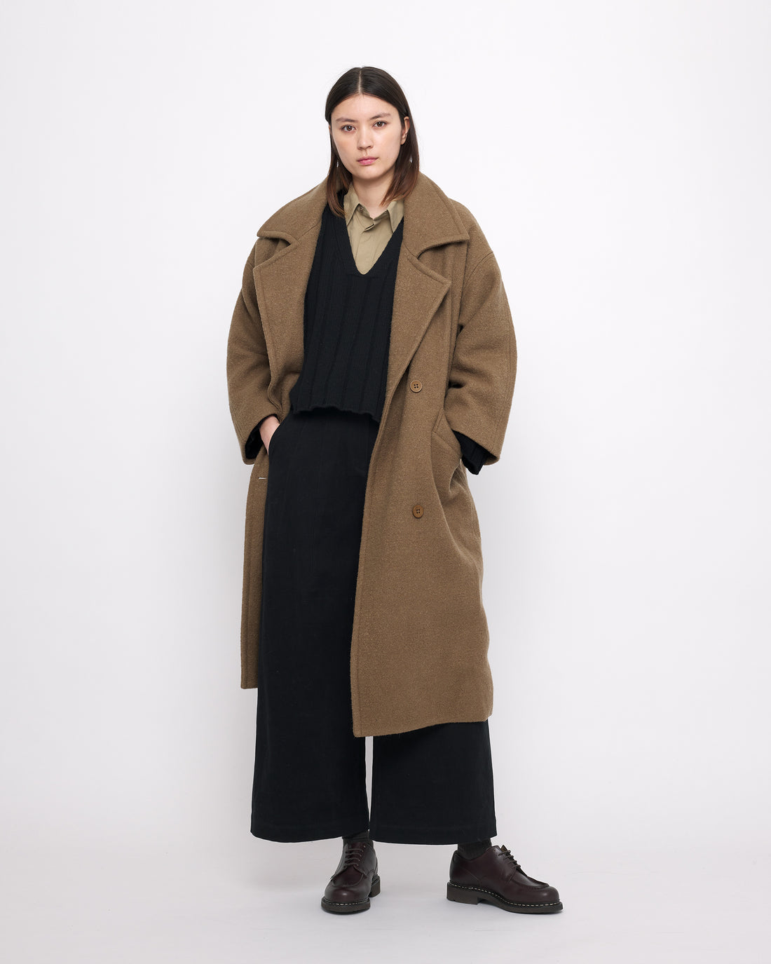 Oversized Wool Coat - FW24 - Kelp