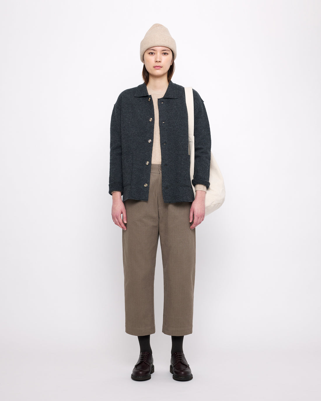 Boiled Wool Chore Shirt Jacket - FW24 - Gray