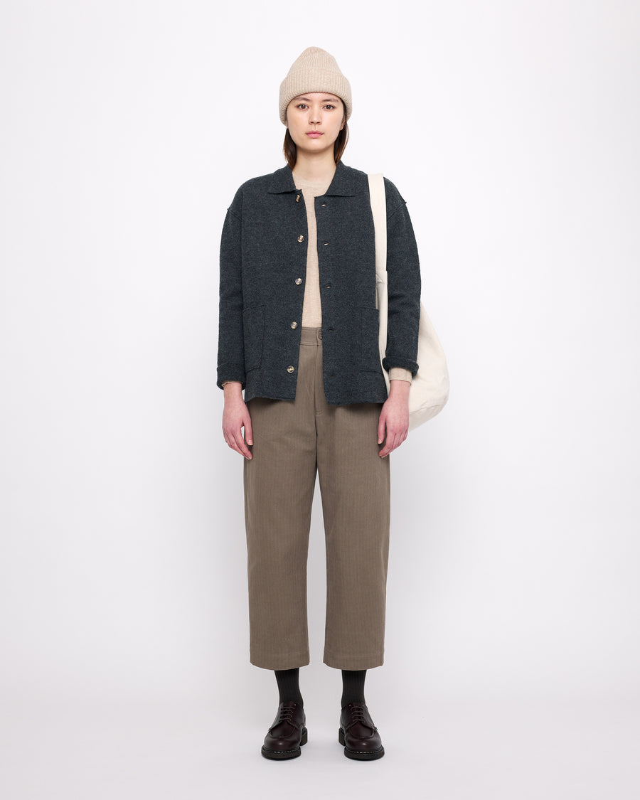 Boiled Wool Chore Shirt Jacket - FW24 - Gray