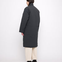 Reversible Quilted Coat - FW24 - Navy Gray/Off-White