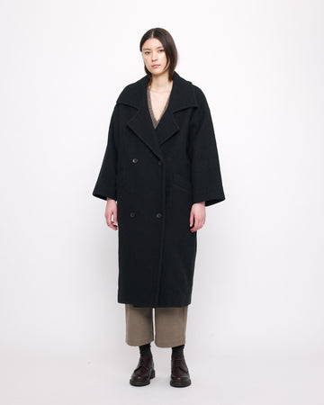 Oversized Wool Coat - FW24 - Charcoal Black