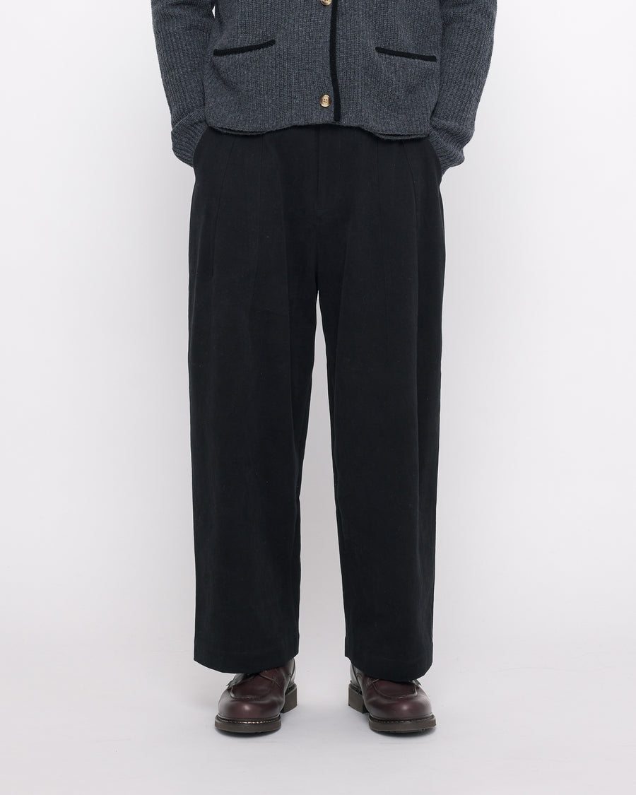 Signature Pleated Trouser - Heavy Canvas Edition - Black