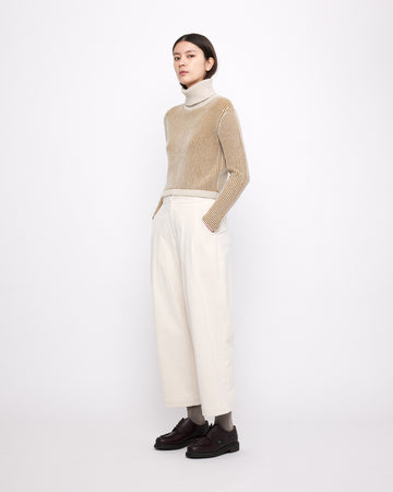 Signature Pleated Trouser - Heavy Canvas Edition - Off-White