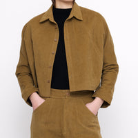 Signature 3/4 Cropped Shirt - Heavy Canvas Edition - Kelp Brown