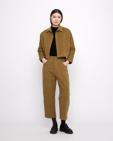 Signature 3/4 Cropped Shirt - Heavy Canvas Edition - Kelp Brown