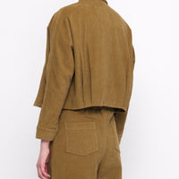 Signature 3/4 Cropped Shirt - Heavy Canvas Edition - Kelp Brown