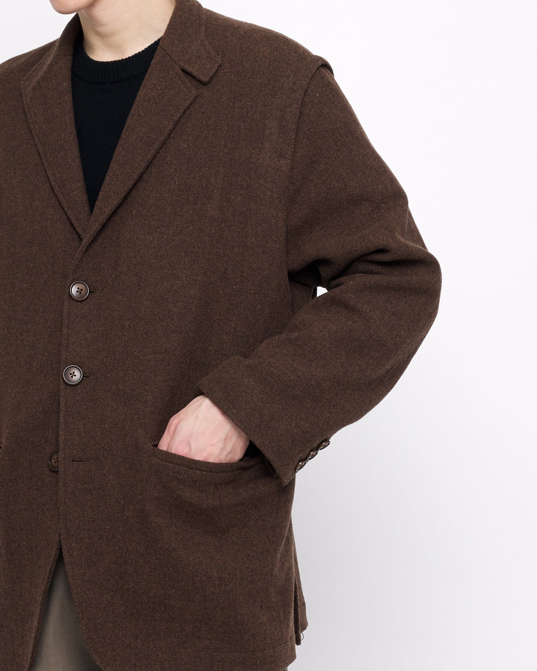 Oversized Wool Blazer - FW24 - Brown