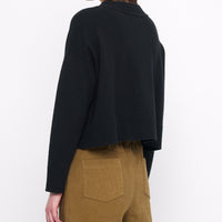 Relaxed Cropped Pull-Over - FW24 - Black