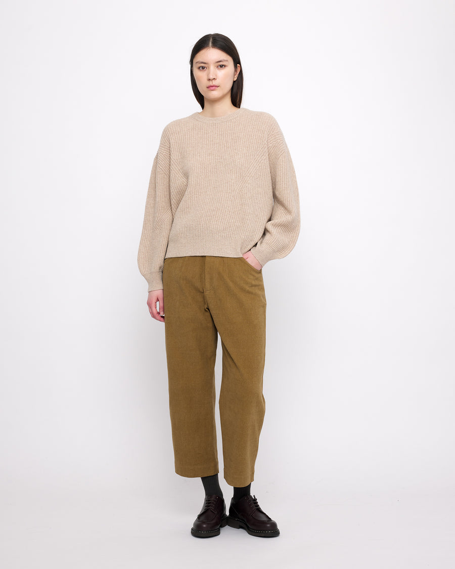 Signature Yak Poet Sweater - Almond