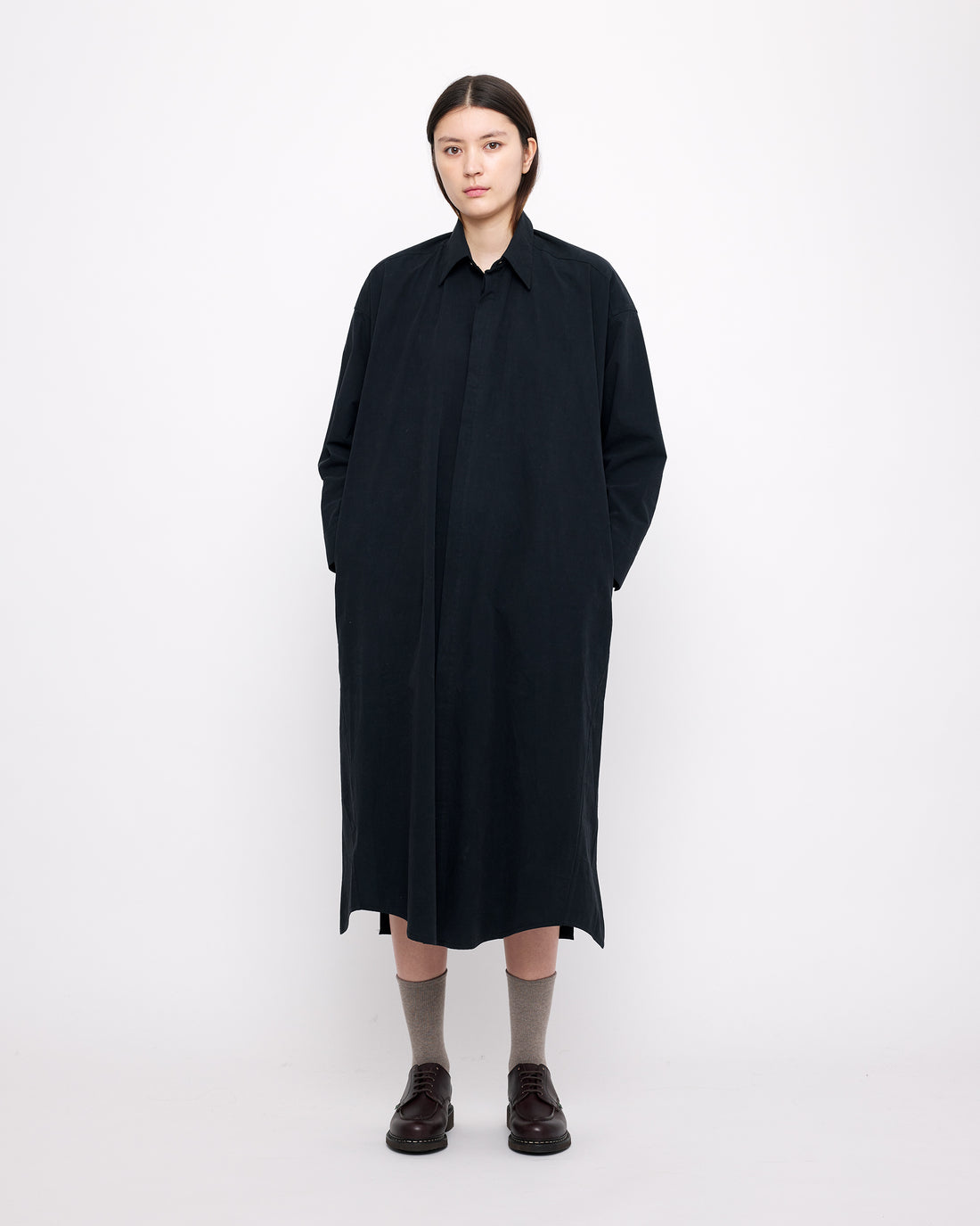 Cocoon Maxi Shirtdress - FW24 - Black