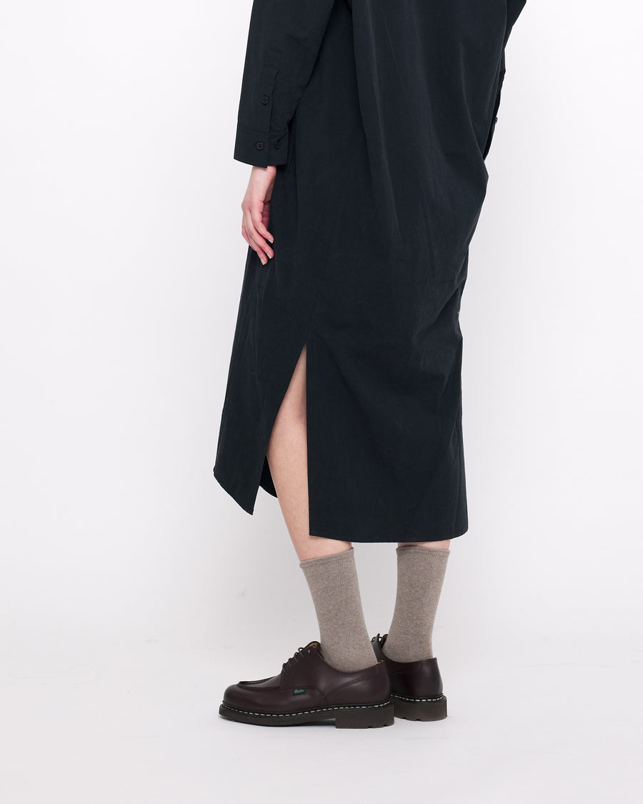 Cocoon Maxi Shirtdress - FW24 - Black